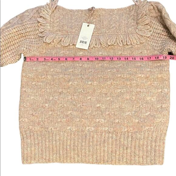 LoveShackFancy Pink Kingston Alpaca Wool Sweater NWT Size M - Picture 9 of 12